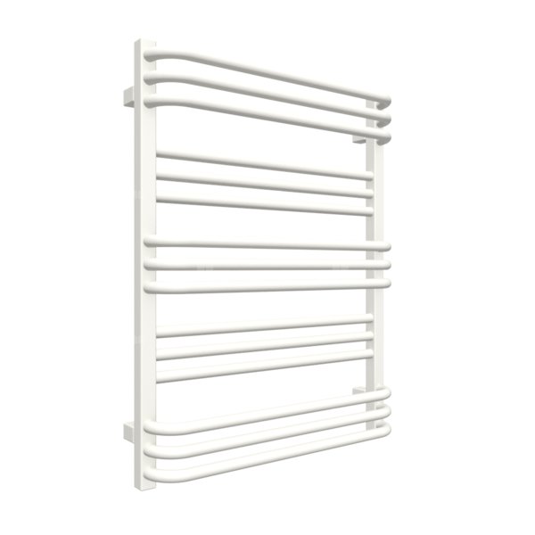 Grzejnik elektryczny TERMA POLA 600 x 780 mm, kolor biały drogowy RAL9016, moc 400 W, podłączenie E1, kabel spiralny z wtyczką