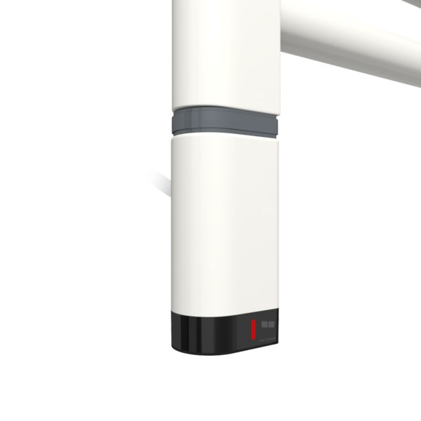 Grzałka TERMA ONE Profile D - lewy 400 W 330 mm, kolor biały drogowy, kabel prosty z wtyczką [biały, 1,5m, logo terma, instr. terma]