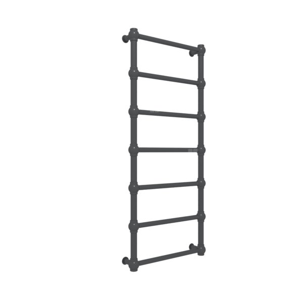 Grzejnik elektryczny TERMA RETRO 504 x 1170 mm, kolor szary czarny RAL7021, moc 300 W, podłączenie E8, kabel spiralny z wtyczką