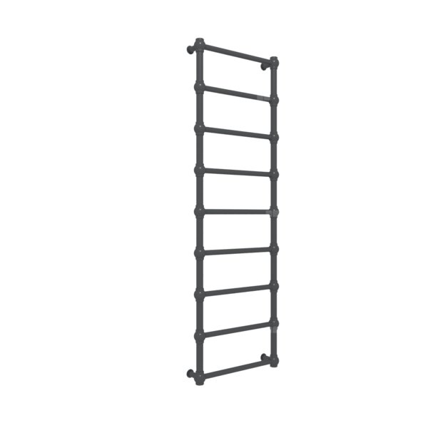 Grzejnik drabinkowy TERMA RETRO, podłączenie SX, wym. 1540 x 504 mm, kolor metaliczna czerń, moc 405W