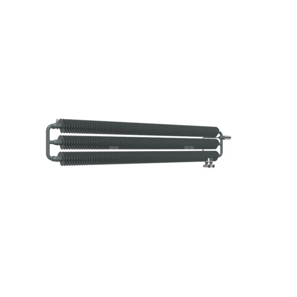 Grzejnik drabinkowy TERMA Ribbon HWS, podłączenie VL, wym. 290 x 1540 mm, kolor metaliczny szary, moc 802W