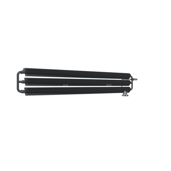 Grzejnik drabinkowy TERMA Ribbon HWS, podłączenie VP, wym. 290 x 1740 mm, kolor metaliczna czerń, moc 906W