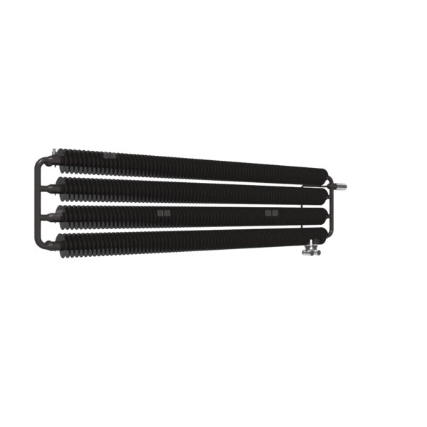 Grzejnik drabinkowy TERMA Ribbon HWS, podłączenie VL, wym. 390 x 1540 mm, kolor heban, moc 990W