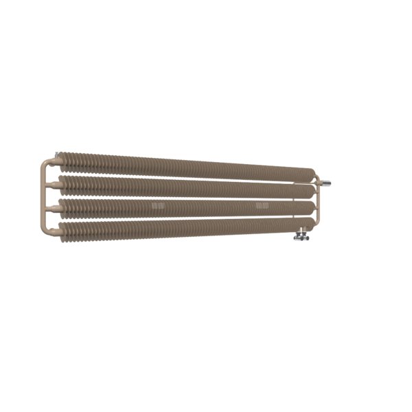 Grzejnik drabinkowy TERMA Ribbon HWS, podłączenie YL, wym. 390 x 1740 mm, kolor jasna miedź, moc 1119W