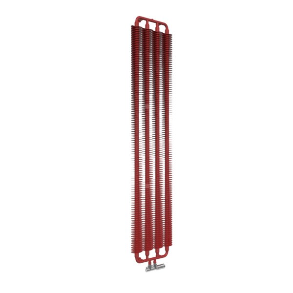 Grzejnik drabinkowy TERMA RIBBON V, podłączenie ZX, wym. 1920 x 390 mm, kolor czerwony karminowy RAL3002, moc 989W