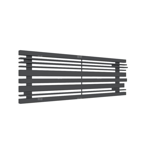 Grzejnik drabinkowy TERMA SHERWOODH, podłączenie O1, wym. 330 x 1000 mm, kolor szary czarny RAL7021, moc 429W