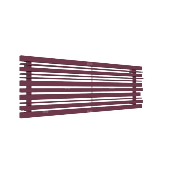 Grzejnik drabinkowy TERMA SHERWOOD H, podłączenie O1, wym. 440 x 1300 mm, kolor czerwony bordowy RAL4004, moc 701W