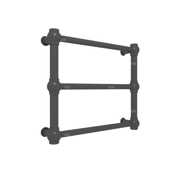 Grzejnik drabinkowy TERMA RETRO, podłączenie SX, wym. 430 x 504 mm, kolor metaliczna czerń, moc 115W