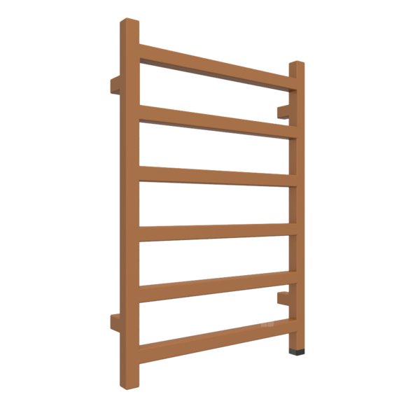 Grzejnik drabinkowy TERMA SIMPLE ONE, podłączenie S8, wym. 720 x 500 mm, kolor brązowy ochrowy RAL8001, moc 262W