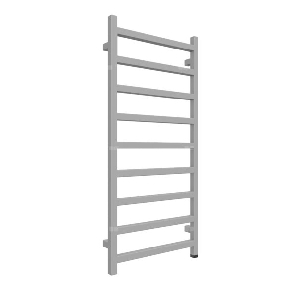 Grzejnik drabinkowy TERMA SIMPLE ONE, podłączenie S8, wym. 1080 x 500 mm, kolor jasne aluminium metaliczny RAL9006, moc 396W