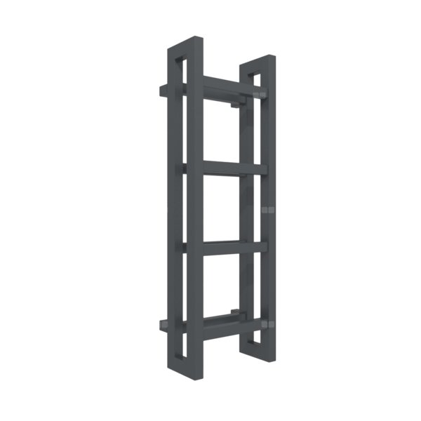Grzejnik drabinkowy TERMA STAND, podłączenie SX, wym. 920 x 300 mm, kolor szary antracytowy RAL7016, moc 383W