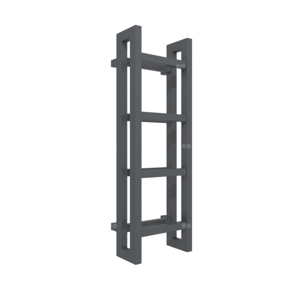 Grzejnik drabinkowy TERMA STAND, podłączenie SX, wym. 920 x 300 mm, kolor czarny anodowy, moc 383W