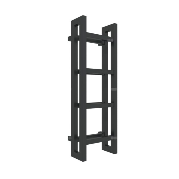 Grzejnik drabinkowy TERMA STAND, podłączenie SX, wym. 920 x 300 mm, kolor czarny jak kruk mat RAL9005, moc 383W