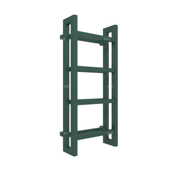 Grzejnik drabinkowy TERMA STAND, podłączenie SX, wym. 920 x 400 mm, kolor zielony mchowy RAL6005, moc 434W