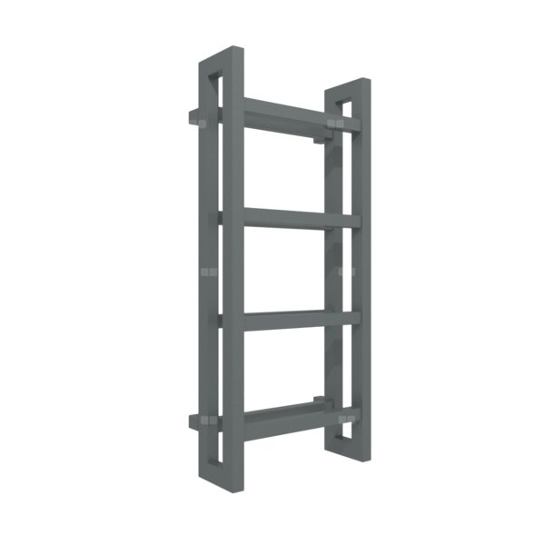 Grzejnik drabinkowy TERMA STAND, podłączenie SX, wym. 920 x 400 mm, kolor szary bazaltowy RAL7012, moc 434W