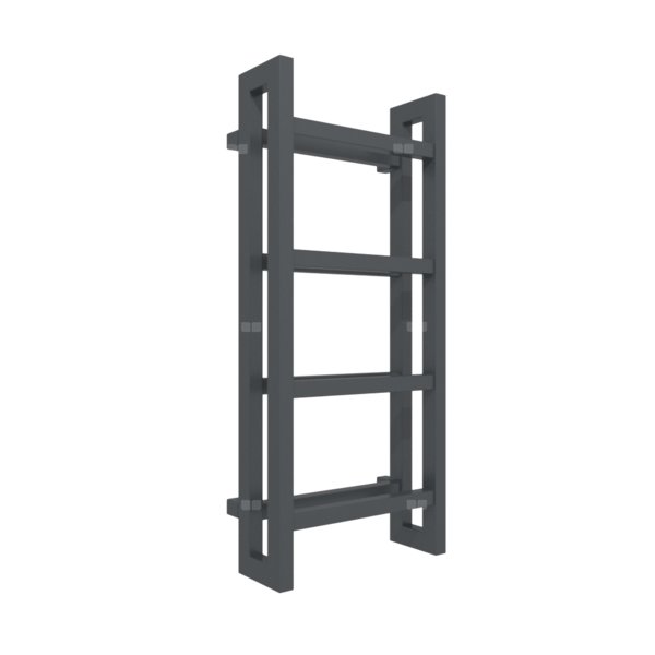 Grzejnik drabinkowy TERMA STAND, podłączenie SX, wym. 920 x 400 mm, kolor szary antracytowy RAL7016, moc 434W