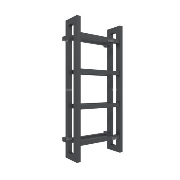 Grzejnik drabinkowy TERMA STAND, podłączenie SX, wym. 920 x 400 mm, kolor metaliczna czerń, moc 434W