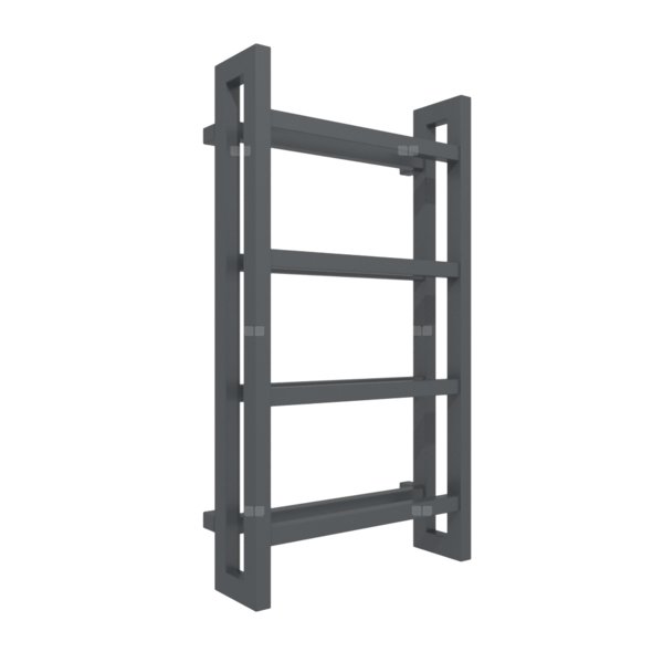 Grzejnik drabinkowy TERMA STAND, podłączenie SX, wym. 920 x 500 mm, kolor czarny anodowy, moc 486W