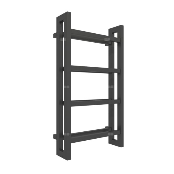 Grzejnik drabinkowy TERMA STAND, podłączenie SX, wym. 920 x 500 mm, kolor czarny sygnałowy RAL9004, moc 486W