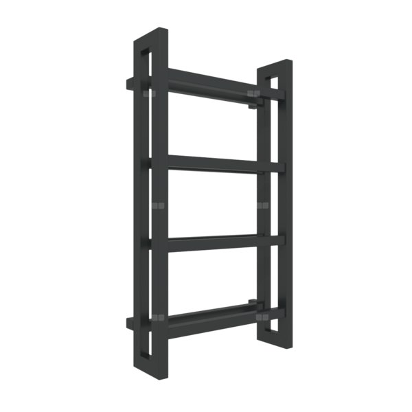 Grzejnik drabinkowy TERMA STAND, podłączenie SX, wym. 920 x 500 mm, kolor czarny jak kruk soft RAL9005, moc 486W