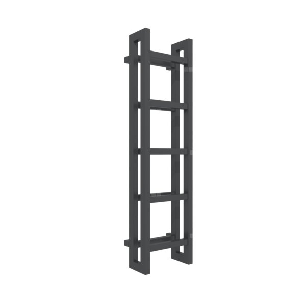 Grzejnik drabinkowy TERMA STAND, podłączenie SX, wym. 1150 x 300 mm, kolor metaliczna czerń, moc 480W