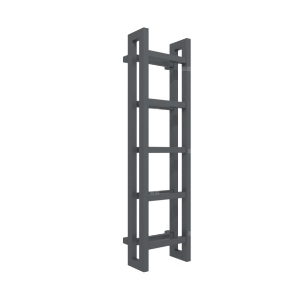 Grzejnik drabinkowy TERMA STAND, podłączenie SX, wym. 1150 x 300 mm, kolor czarny anodowy, moc 480W