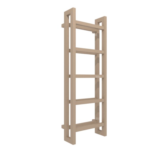 Grzejnik drabinkowy TERMA STAND, podłączenie SX, wym. 1150 x 400 mm, kolor jasna miedź, moc 547W