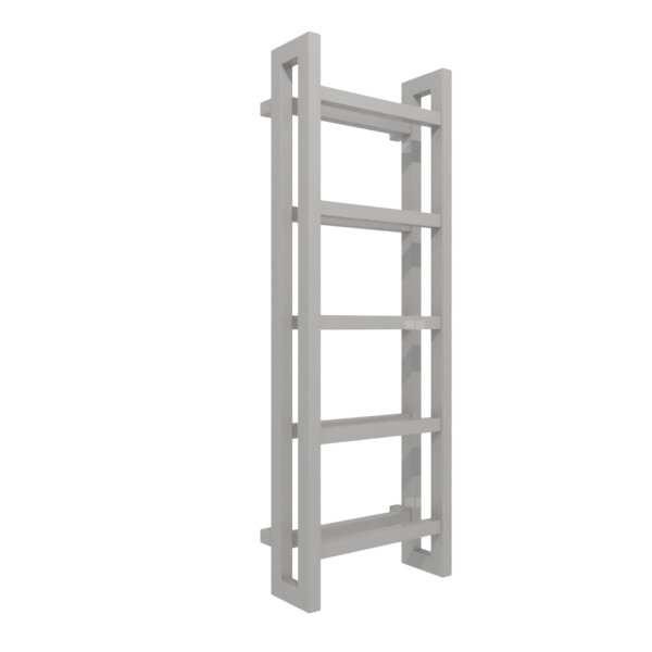 Grzejnik drabinkowy TERMA STAND, podłączenie SX, wym. 1150 x 400 mm, kolor szary sygnałowy RAL7004, moc 547W