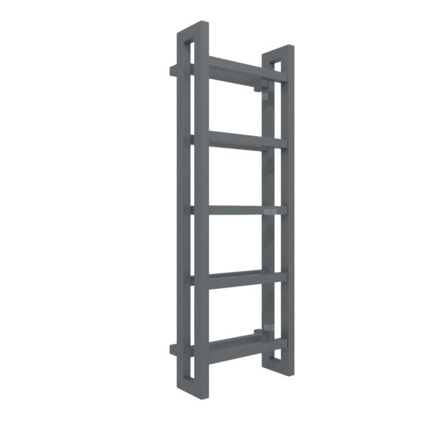 Grzejnik drabinkowy TERMA STAND, podłączenie SX, wym. 1150 x 400 mm, kolor szary łupek RAL7015, moc 547W