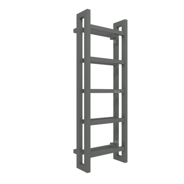 Grzejnik drabinkowy TERMA STAND, podłączenie GD, wym. 1150 x 400 mm, kolor szary drogowy b RAL7043, moc 547W