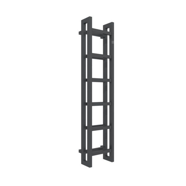 Grzejnik drabinkowy TERMA STAND, podłączenie SX, wym. 1380 x 300 mm, kolor metaliczna czerń, moc 577W