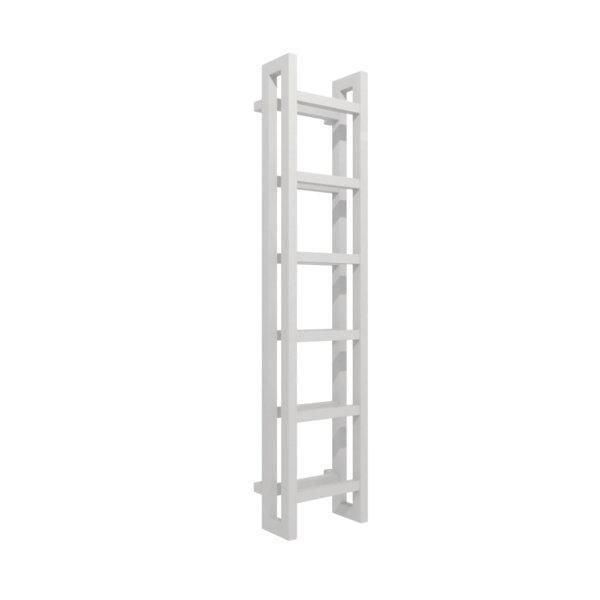 Grzejnik drabinkowy TERMA STAND, podłączenie SX, wym. 1380 x 300 mm, kolor szary mleczny RAL7047, moc 577W