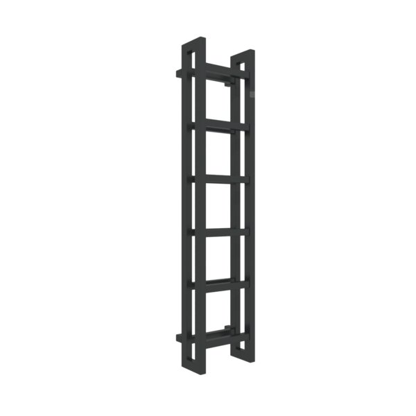 Grzejnik drabinkowy TERMA STAND, podłączenie 58, wym. 1380 x 300 mm, kolor czarny jak kruk mat RAL9005, moc 577W