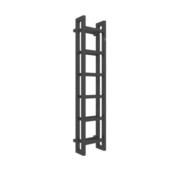Grzejnik drabinkowy TERMA STAND, podłączenie SX, wym. 1380 x 300 mm, kolor czarny RAL9017, moc 577W
