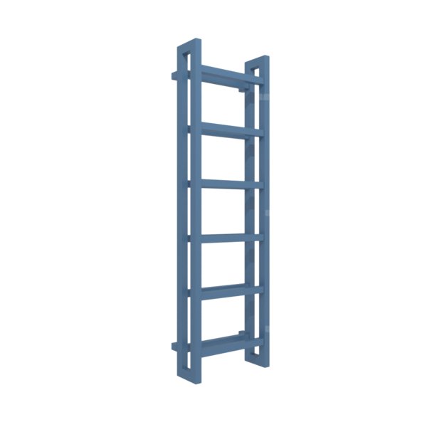 Grzejnik drabinkowy TERMA STAND, podłączenie SX, wym. 1380 x 400 mm, kolor błękitny popielaty RAL5023, moc 660W