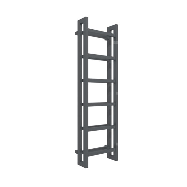 Grzejnik drabinkowy TERMA STAND, podłączenie SX, wym. 1380 x 400 mm, kolor czarny anodowy, moc 660W
