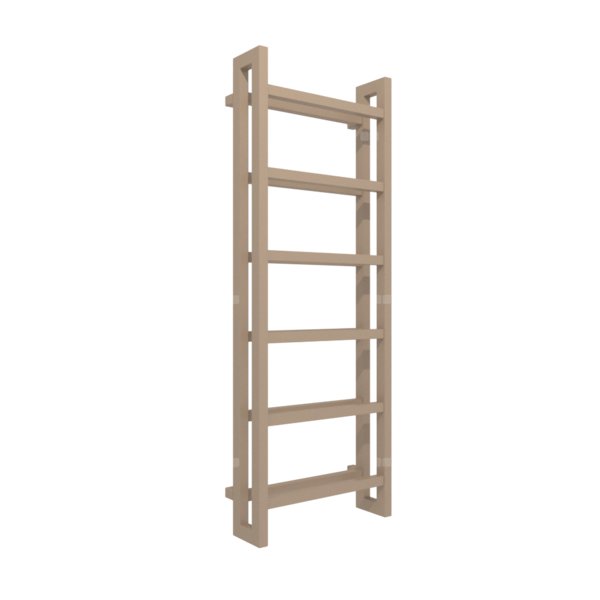 Grzejnik drabinkowy TERMA STAND, podłączenie SX, wym. 1380 x 500 mm, kolor jasna miedź, moc 743W