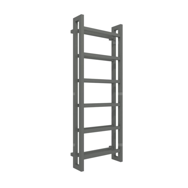 Grzejnik drabinkowy TERMA STAND, podłączenie SX, wym. 1380 x 500 mm, kolor błyszcząca szarość, moc 743W