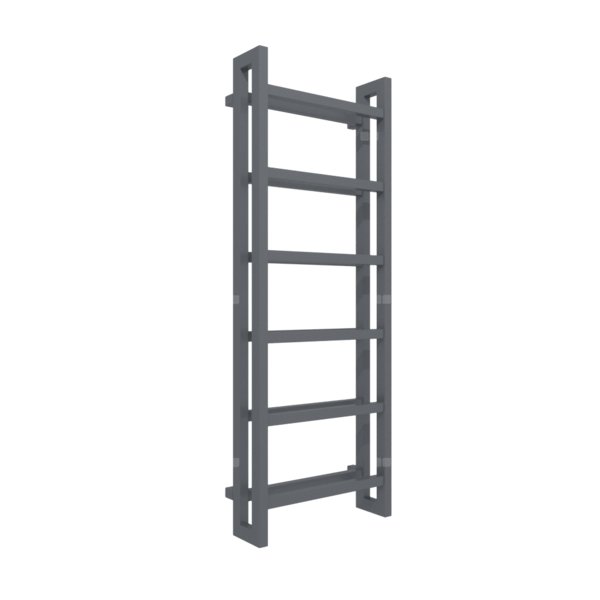 Grzejnik drabinkowy TERMA STAND, podłączenie PX, wym. 1380 x 500 mm, kolor szary żelazowy RAL7011, moc 743W