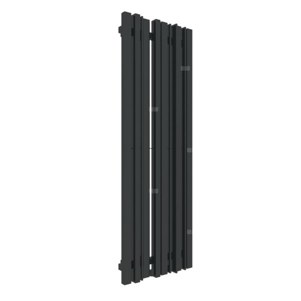 Grzejnik drabinkowy TERMA SHERWOODV, podłączenie SX, wym. 1300 x 440 mm, kolor czarny jak kruk mat RAL9005, moc 803W
