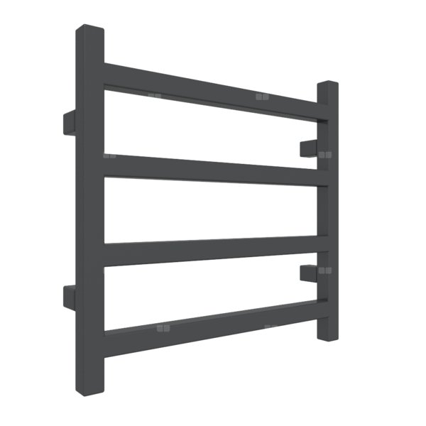 Grzejnik elektryczny TERMA SIMPLE 500 x 480 mm, kolor metaliczny czarny, moc 200 W, podłączenie E8, kabel prosty bez wtyczki z maskownicą czarny