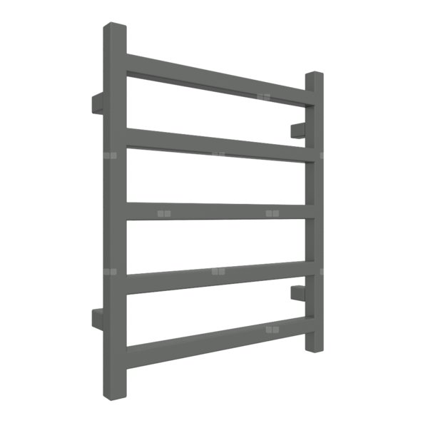 Grzejnik drabinkowy TERMA SIMPLE, podłączenie SX, wym. 600 x 500 mm, kolor błyszcząca szarość, moc 217W