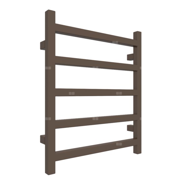 Grzejnik drabinkowy TERMA SIMPLE, podłączenie SX, wym. 600 x 500 mm, kolor szlachetny brąz, moc 217W