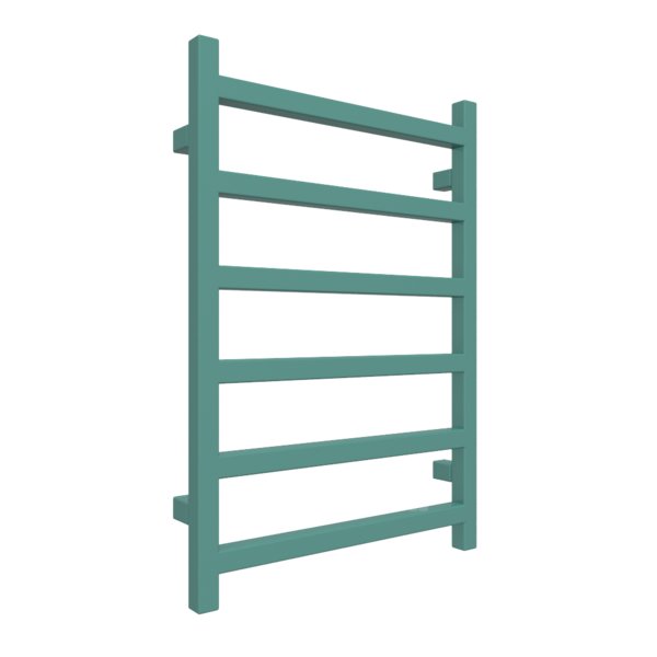 Grzejnik drabinkowy TERMA SIMPLE, podłączenie SX, wym. 720 x 500 mm, kolor miętowy turkusowy RAL6033, moc 262W