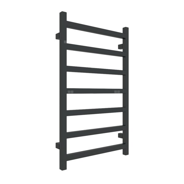 Grzejnik drabinkowy TERMA SIMPLE, podłączenie O1, wym. 840 x 500 mm, kolor czarny jak kruk mat RAL9005, moc 306W