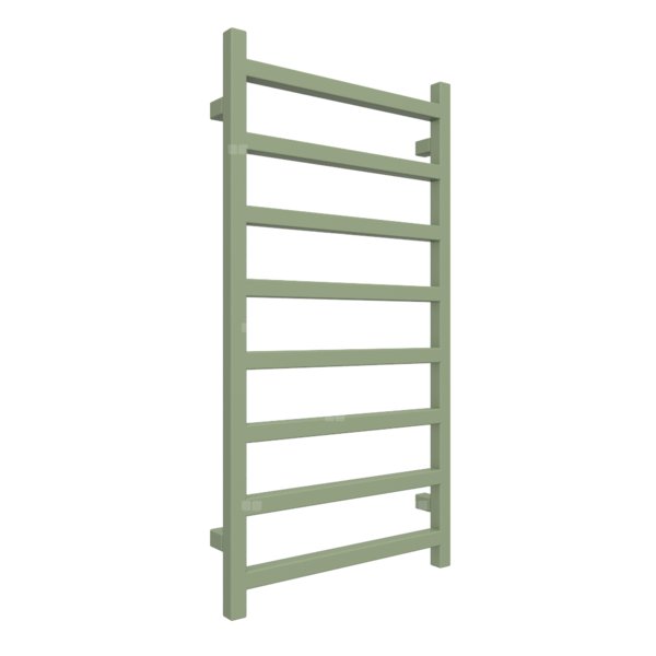 Grzejnik drabinkowy TERMA SIMPLE, podłączenie SX, wym. 960 x 500 mm, kolor zielony blady RAL6021, moc 351W