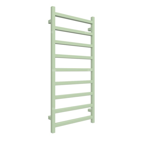 Grzejnik drabinkowy TERMA SIMPLE, podłączenie SX, wym. 1080 x 500 mm, kolor zielony pastelowy RAL6019, moc 396W
