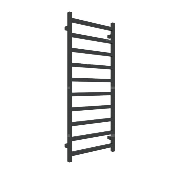 Grzejnik elektryczny TERMA SIMPLE 500 x 1200 mm, kolor czarny głęboki mat RAL9005, moc 400 W, podłączenie E1, kabel spiralny z wtyczką