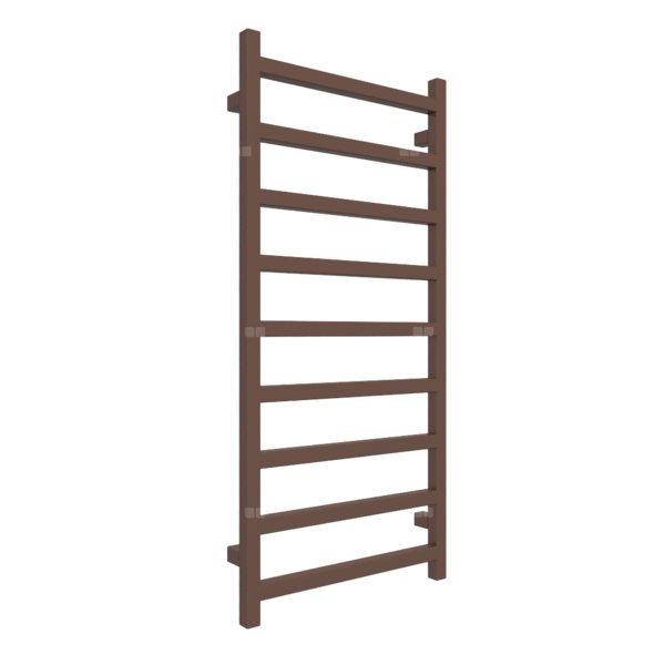 Grzejnik drabinkowy TERMA SIMPLE, podłączenie SX, wym. 1080 x 500 mm, kolor brązowy orzechowy RAL8011, moc 396W