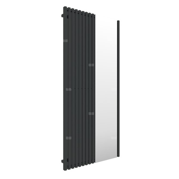 Grzejnik drabinkowy TERMA TRIGA M, podłączenie SX, wym. 1900 x 880 mm, kolor czarny jak kruk mat RAL9005, moc 1202W
